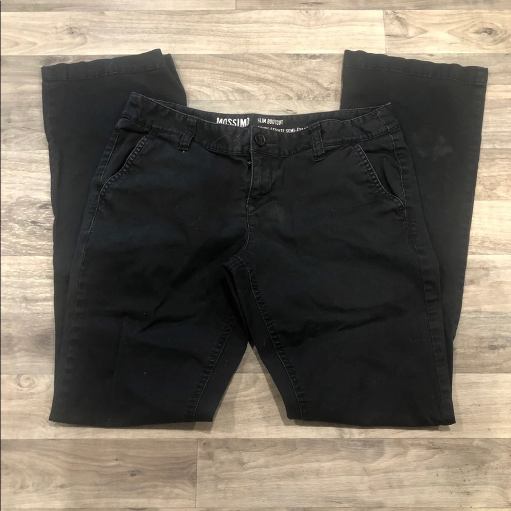 Mossimo supply co slim boot cut black pants size 9